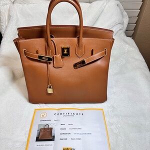 Hermes HAC Birkin 32 Gold on Gold